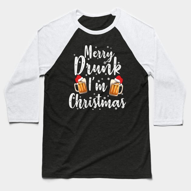 Beer Christmas. Merry Beermas Baseball T-Shirt by KsuAnn